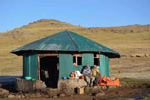 The kitchen at Geech camp, the highest and coldest on the trek.