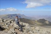 Emma taking a rest on the top of Bwhait, at over 4400m the 4th highest peak in Ethiopia and just 150m short of the highest. Shame we had to go down to 2500m then back up to 4553!: by steve_and_emma, Views[395]