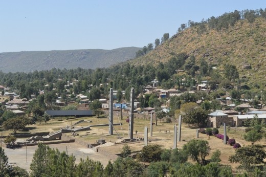 A view of Axum from the Yeha hotel.