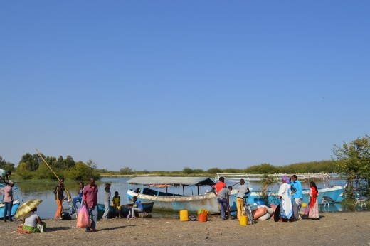 Locals at Lake Ziway.