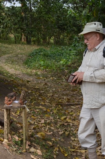 Brian can not resist a bit of retail therapy even in the jungle !