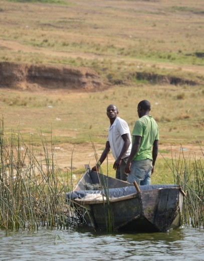 Local fishermen in QENP.