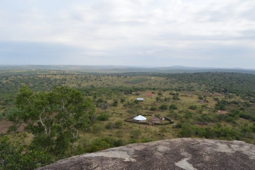 The view from the top of the rock.