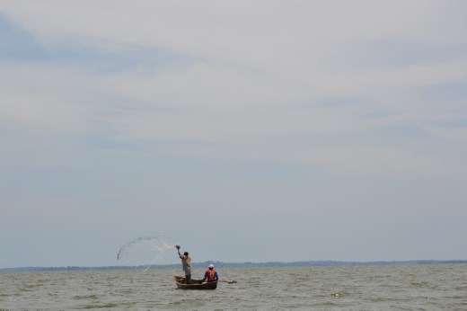 Fishing on lake Victoria.