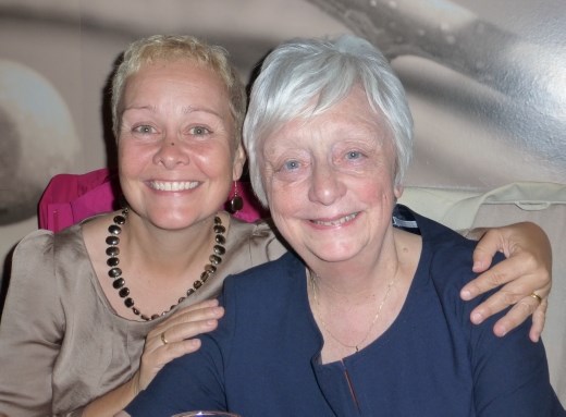 Emma an Joan enjoying the day in Liverpool.