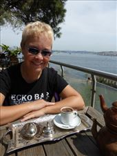 Emma getting to grips with the super strong Turkish coffee.: by steve_and_emma, Views[405]