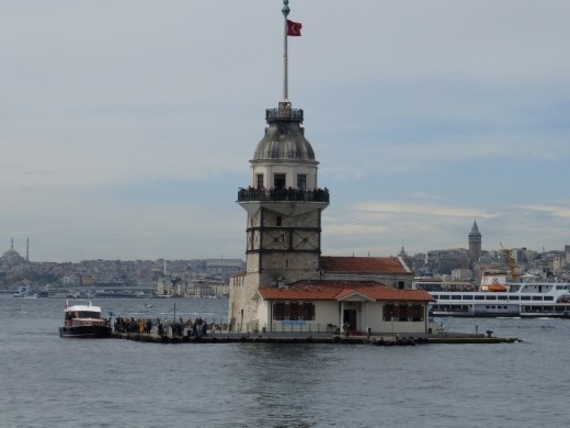 The Maiden's Tower on the Asian side.