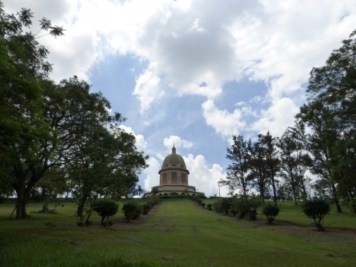 The approach to the Bahai Temple.