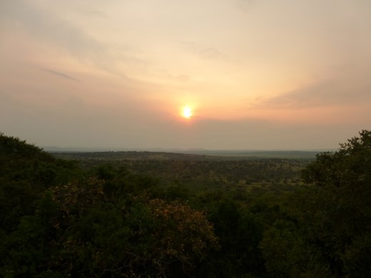 Sunset over Lake Mburu National Park.