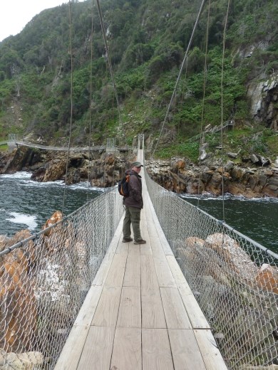 Crossing Storms River before the storm hit!