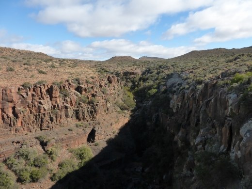 Klipspringer Pass, but unfortunately the klipspringers were hiding from the wind.