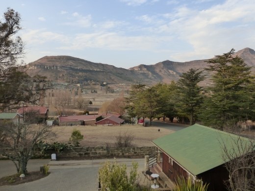 The view from our guest house in the lovely small town of Clarens, our last stop of  7,500km trip.