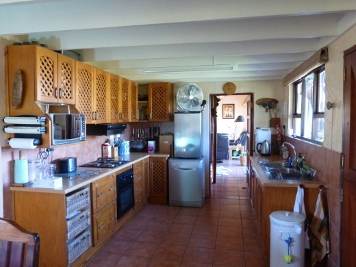 The kitchen in the main house.