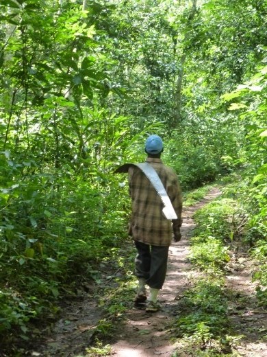 Our guide took this saw off some loggers!