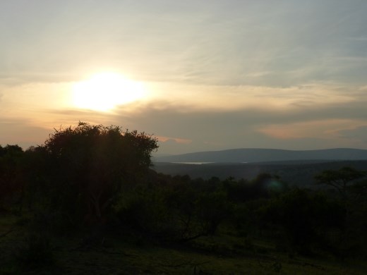 Sunset in lake Mburu.