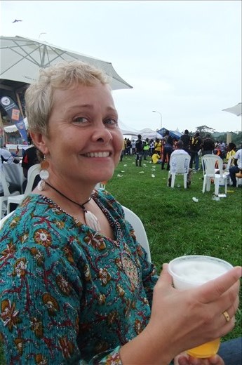 Emma enjoying the atmosphere.