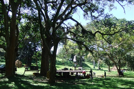 They were just starting to build the stage when we arrived.