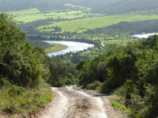 The end of the day, heading back to the river for the boat ride back to Kenton on Sea.