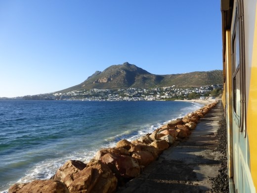 On the scenic train ride from Simon's Town into Cape Town city centre.