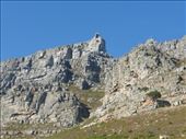 Looking up at the top of Table mountain from the lower cable car station. However, we decided to hike up!: by steve_and_emma, Views[497]