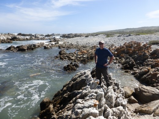 No more land, at the southernmost tip of Africa at Cape Agulhas.