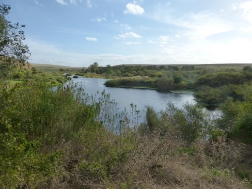 The chalet looked onto the Breede River.