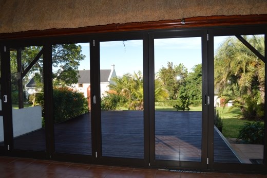 These doors open out from the tea rooms area onto the deck.