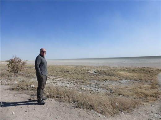 The large salt pan in Etosha.