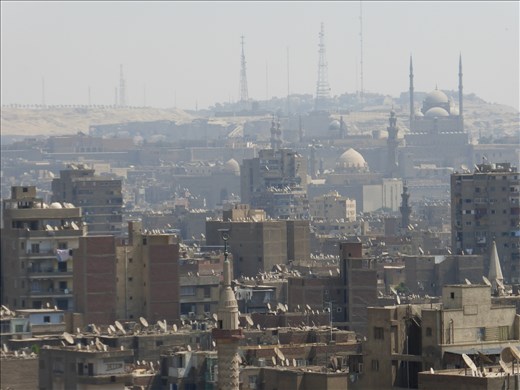 The view of the mega city of Cairo from our hotel.