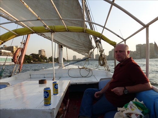 Enjoying a trip on a traditional dow.