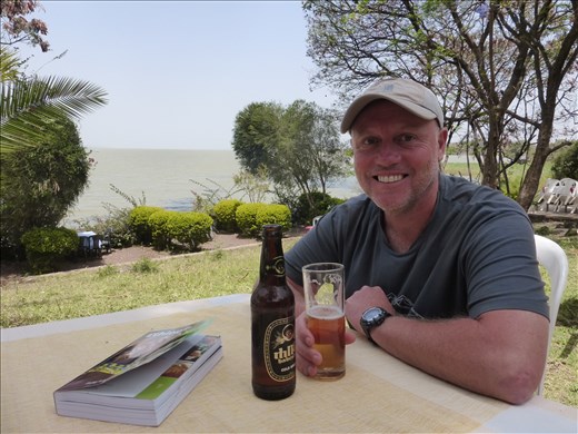 Cold beer by the lake. Habesha is by far the best Ethiopia beer in my opinion.