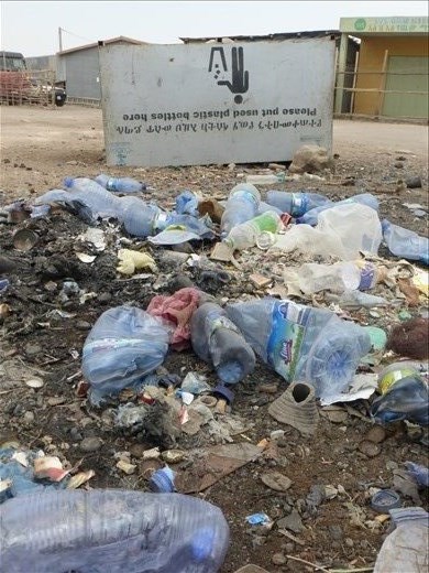 The town where we had only final meal on the trip was not the nicest place. Ethiopia has a bit of a problem with plastic !