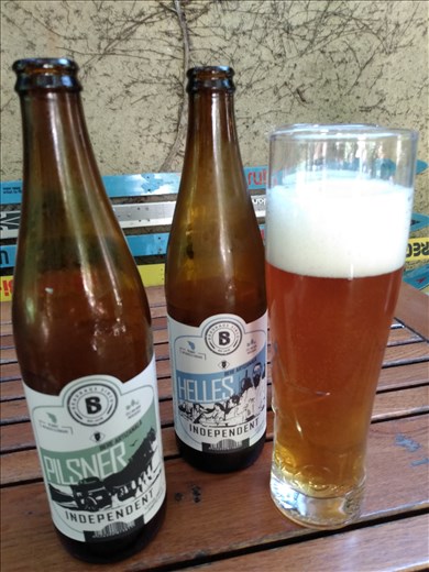 Craft beers at the cafe at the Communist Consumer Museum.