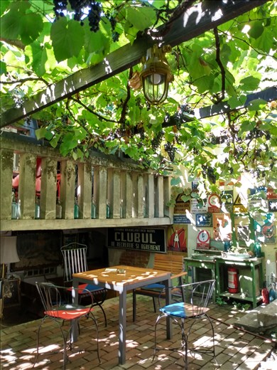 Lovely shady garden at the museum.
