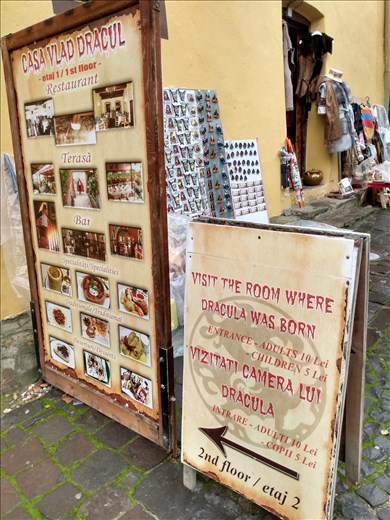 You are welcome to go and see where Vlad the Impaler was allegedly born.