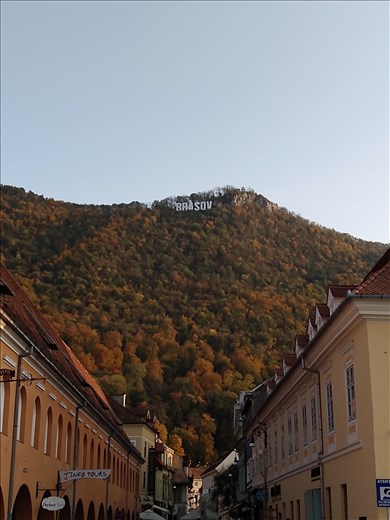 The Hollywood style Brasov sign on Mount Tampa.
