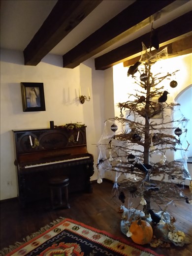 A combined Christmas and Halloween Transylvania style.