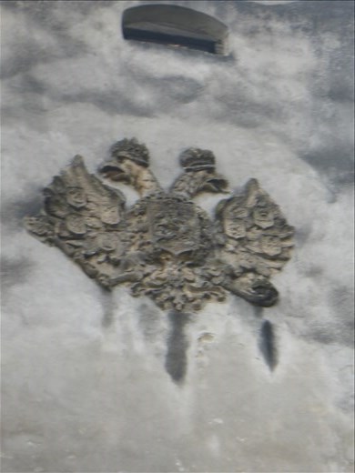 Detail on the walls of the castle.