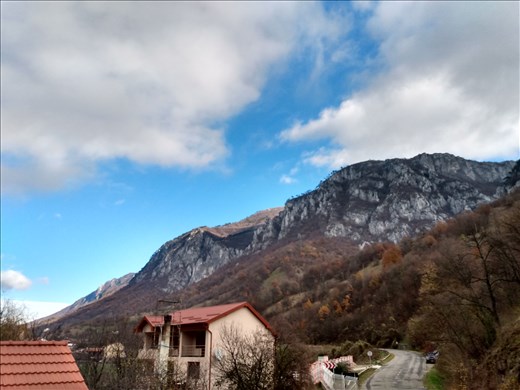 The view from our room at Vila Ana in Herculane.