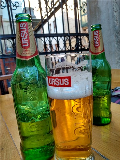 Ursus beer is brewed in Cluj so we had to sample some.