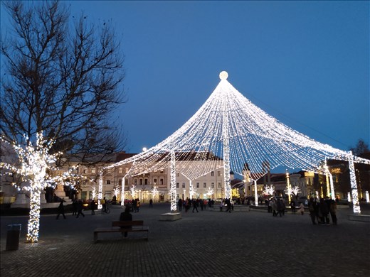 Christmas lights in Union Square.