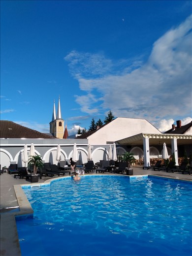 The pool at the Astoria Hotel in Hunedoara was very nice once it had quietened down as all the non-residents went home!