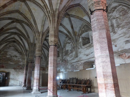 The meeting room in Corvin Castle.