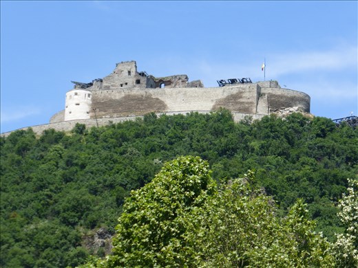 A view of the citadel from the old town in Deva.