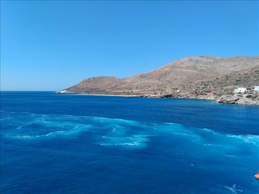 Deep blue of the Aegean Sea.