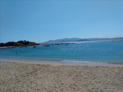 The quiet side of the beach at Ag Anna.