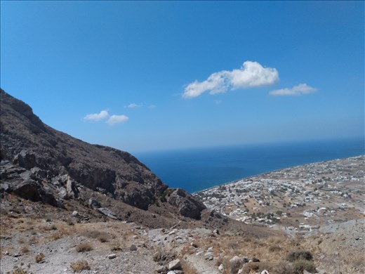 Looking down on Perissa.