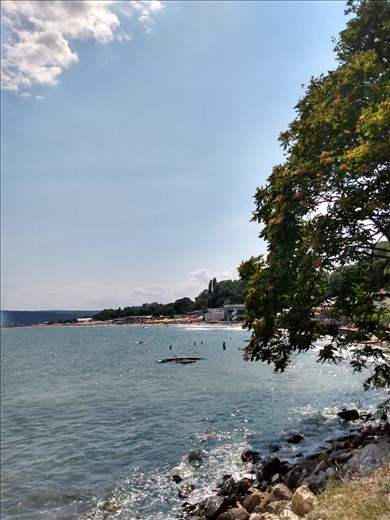 We enjoyed a nice walk along the coast.