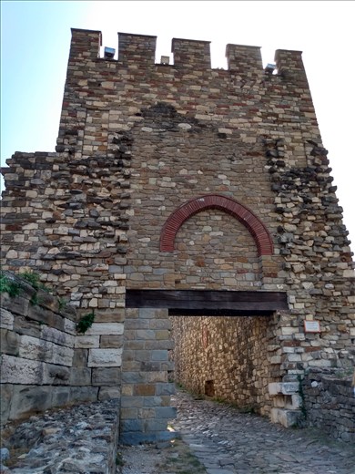 The entrance to the impressive medieval fortifications.