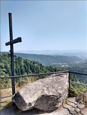 The rock commemorates people killed at this spot during communist times.: by steve_and_emma, Views[257]